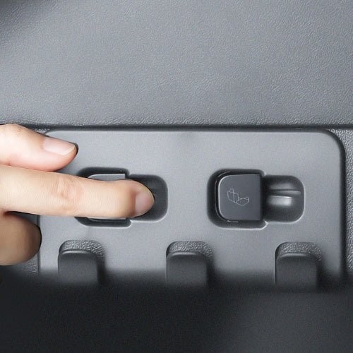Access to the Original Buttons - TESVX Rear-Seat Release Panel Hook