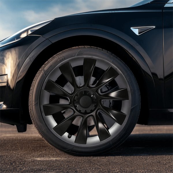 4-Piece 20-Inch / 21-Inch Split Hub Center Cap Covers with Curb Rash Protection for Tesla Model Y (2020–2025)