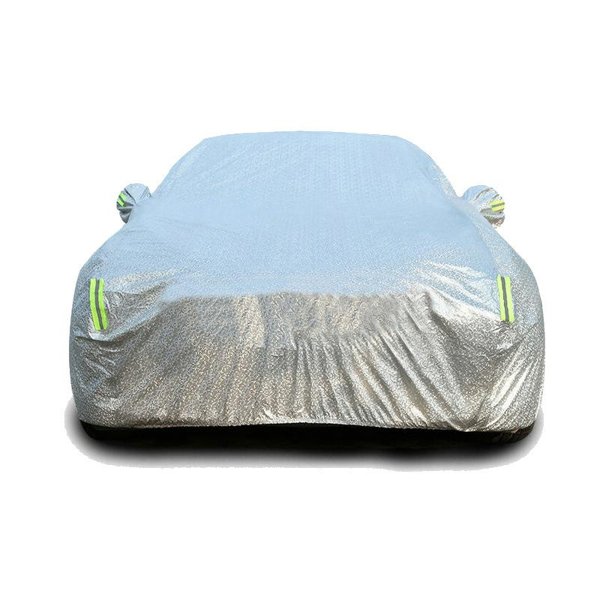 Triple-Layer Waterproof Oxford Car Cover with Elastic Hem & Tie-Down Grommets for Tesla Model 3 / Y / S