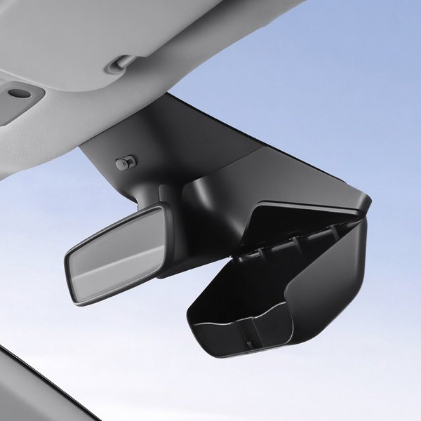 ABS Rearview Mirror Sunglasses Holder with Flocked Lining & Spring Clip for Tesla Model YL