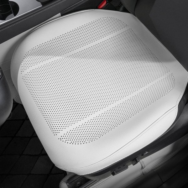 Lychee Grain Perforated Seat Covers with Front-Row & Full-Set Options for Tesla Model 3 / Y / S / X