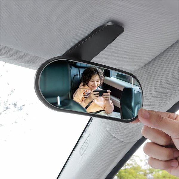 360° Adjustable Baby Mirror with Clip or Adhesive Mount for Cars