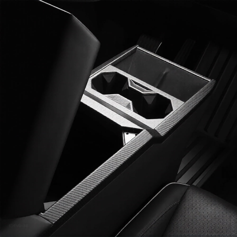 Cybertruck console panel - TESVX Cup Holder Panel Overlay