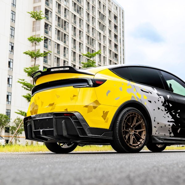 Track-Edition Carbon Fiber Rear Spoiler Wing with Glossy, Matte or Forged Finish for Tesla Model Y Juniper