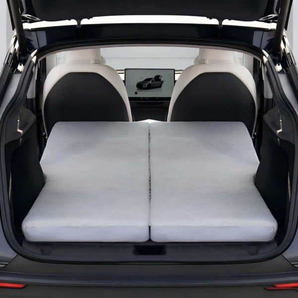 4–8 cm Wedge Car Camping Mattress with Amber Silk & Sponge Options for Tesla Model 3 / Model Y
