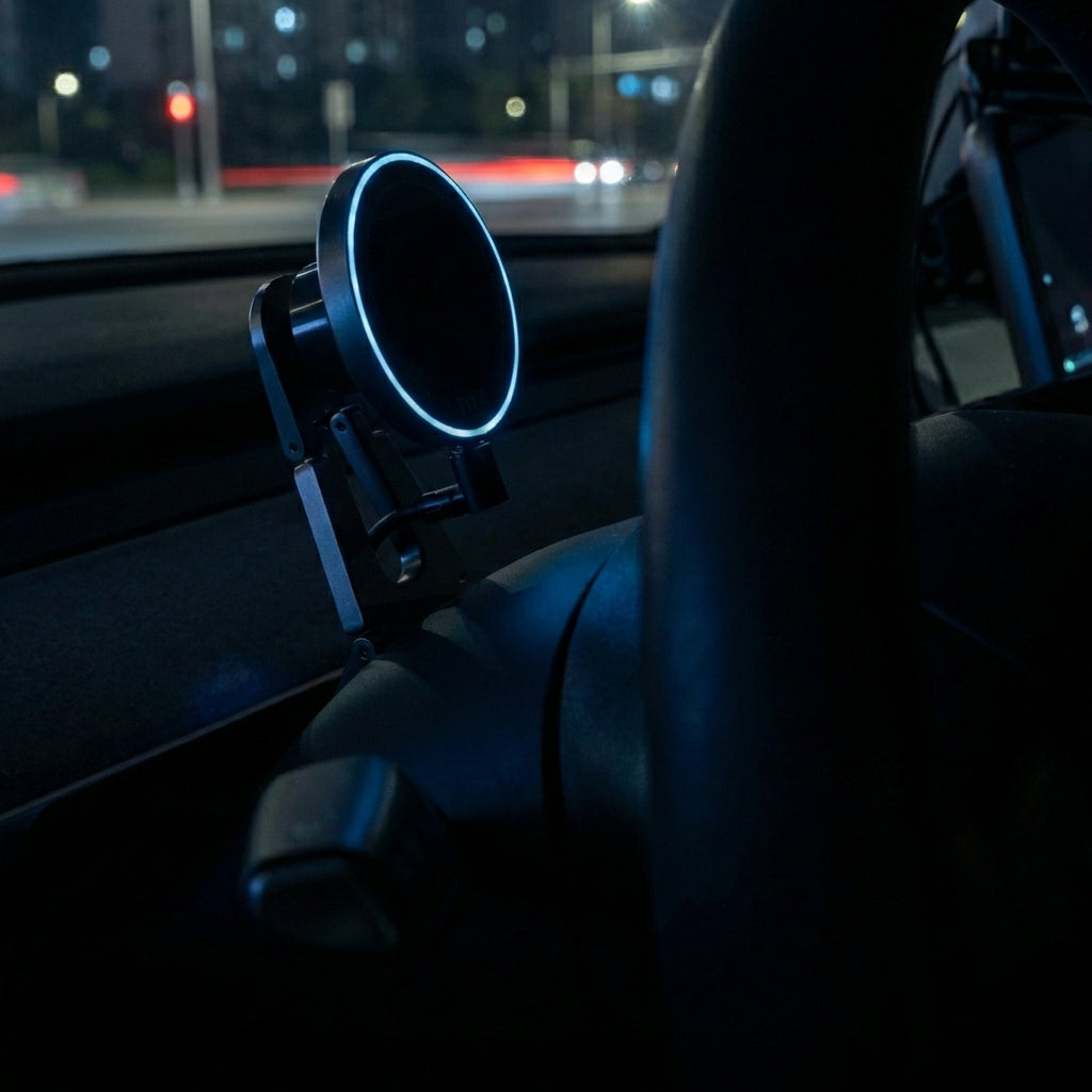 Breathing Ambient Light - TESVX Wireless Charging Phone Mount