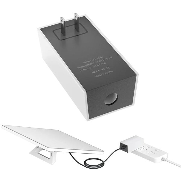 60W AC to DC Power Supply with US, UK & EU Plug Options for Starlink Mini