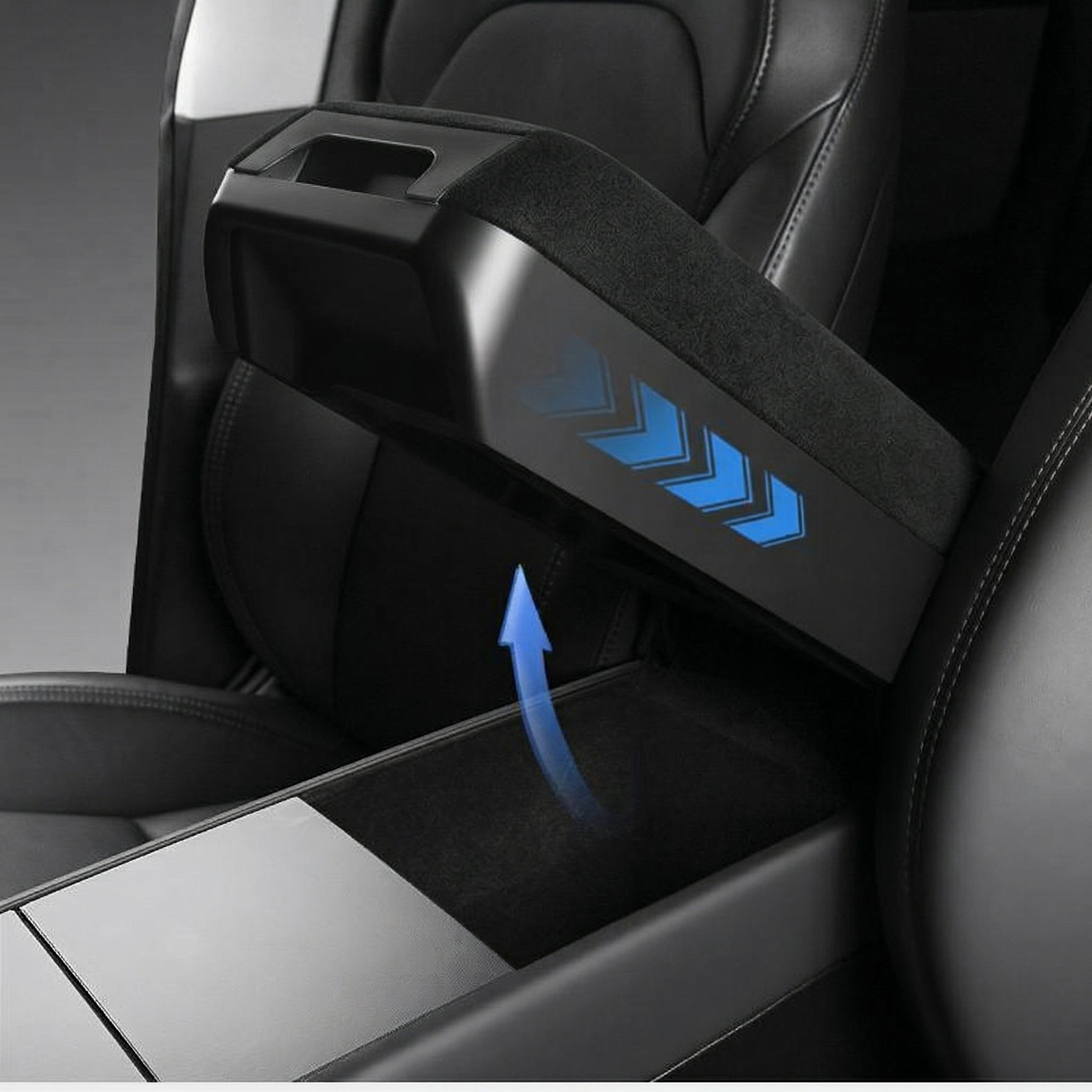 Check Original Storage Access - TESVX Center Console Armrest Riser