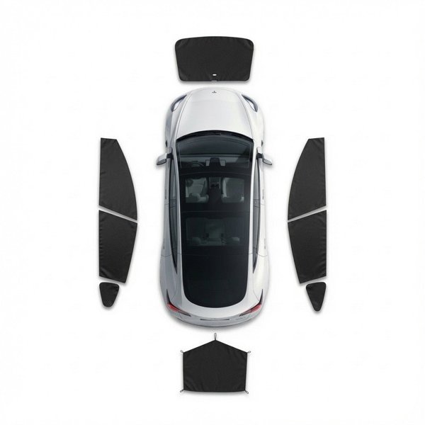 8-Piece Privacy Sunshade Set with Heat-Insulating Blackout Fabric for Tesla Model Y Juniper