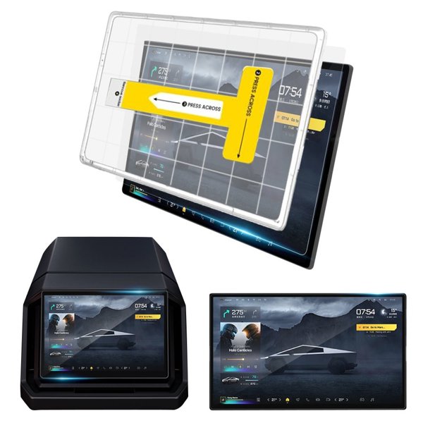 Tempered Glass Screen Protector with HD & Frosted Options for Tesla Cybertruck