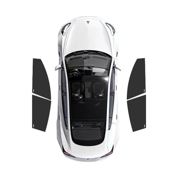 Privacy Side Window Shades with Reflective Layer & Stretch Sleeve Fit for Tesla Model Y Juniper / Model 3 Highland