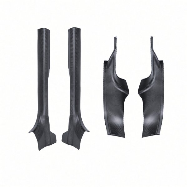 4-Piece ABS Front & Rear Door Sill Protectors with Carbon-Pattern Finish for Tesla Model 3 / Model Y
