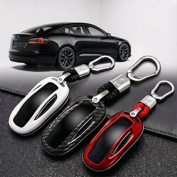 ABS Key Fob Cover with Keychain Strap for Tesla Model S / Model X