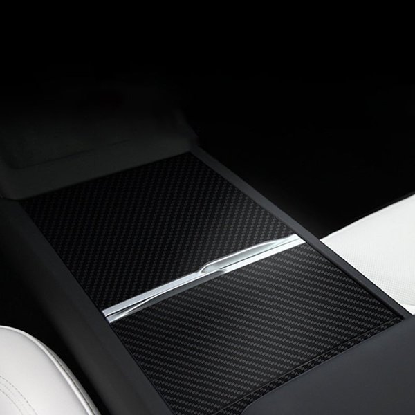 Carbon Panel Center Console Wrap with Glossy & Matte Finishes for Tesla Model 3 Highland