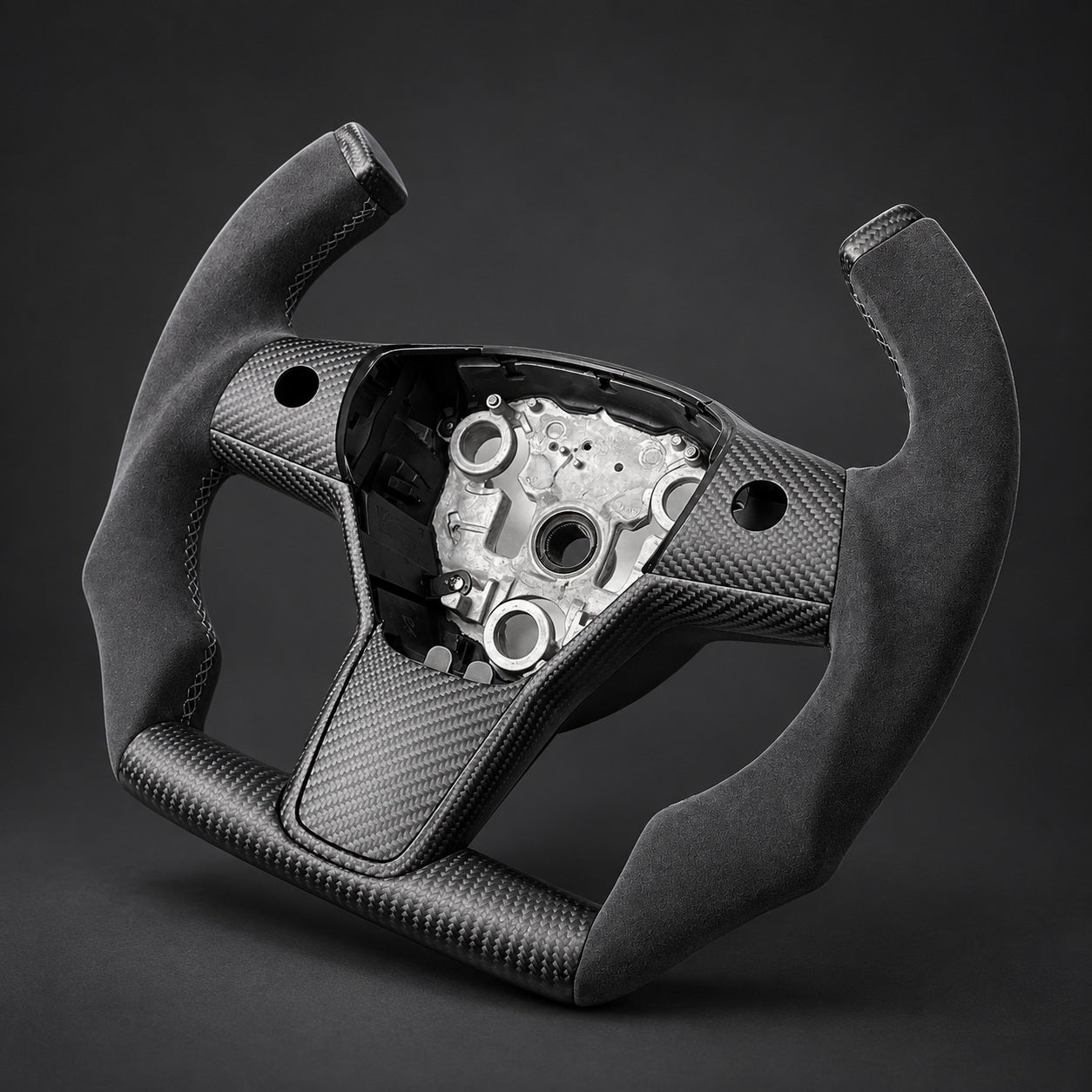 Open-Top Shape, Flat Lower Rim - TESVX F1 Style Steering Wheel