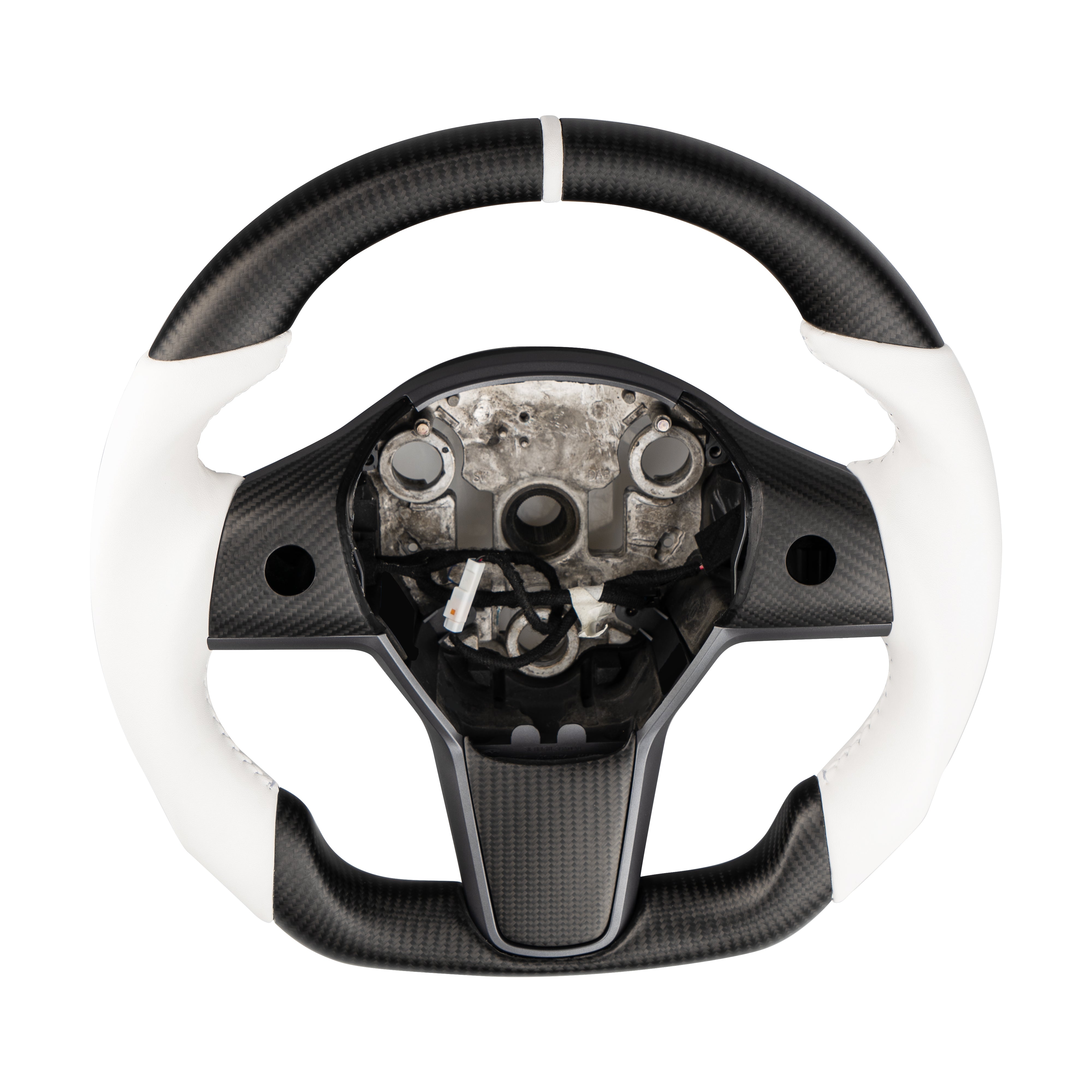 Carbon and White Grip Design - TESVX Steering Wheel