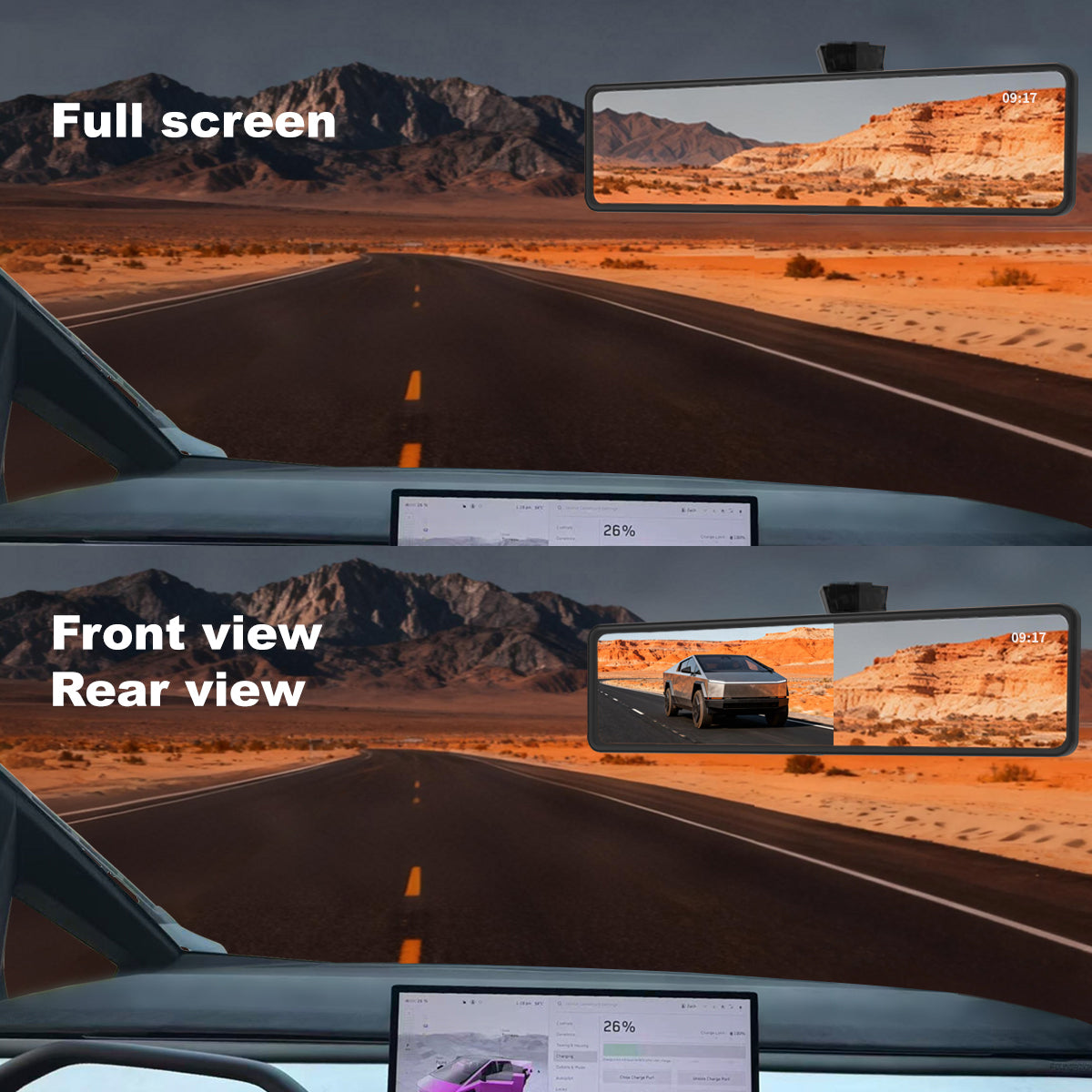 Touch Screen Display - TESVX Streaming Rearview Mirror