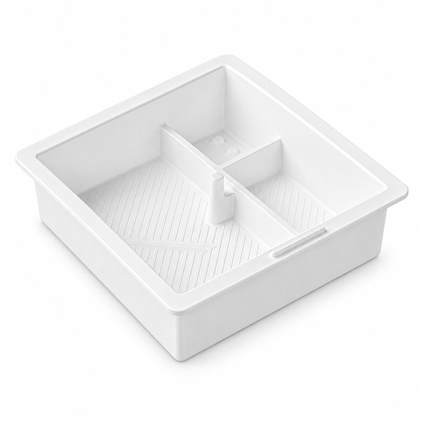 Double-Layer Center Console Tray with Removable Silicone Insert for Tesla Model 3 Highland / Model Y Juniper