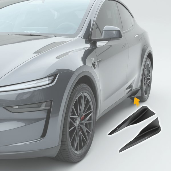 ABS Side Skirt Splitters with 3M Tape & Screw Mounting for Tesla Model Y Juniper