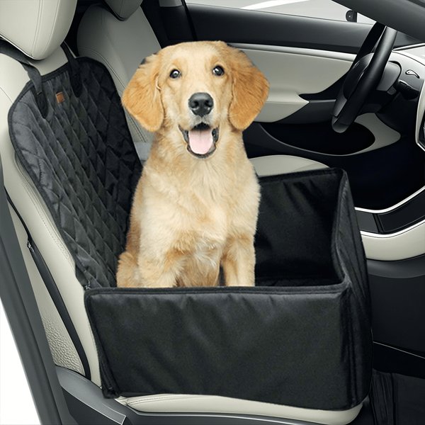 Waterproof Nylon Dog Car Seat Cover with PVC Side Panels for Tesla Model 3 / Y / S / X