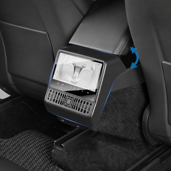 Rear Console Air Vent & Screen Surround Frame with Matte Fiber or Matte Black Finish for Tesla Model 3 Highland