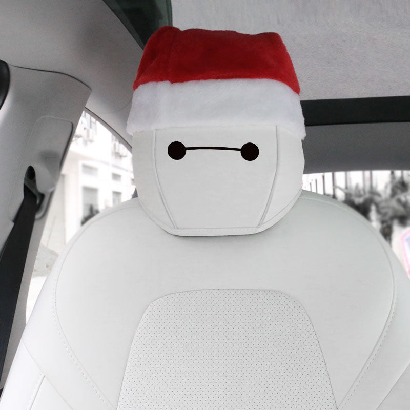 A Playful Face Detail - TESVX Christmas Hat Headrest Decoration