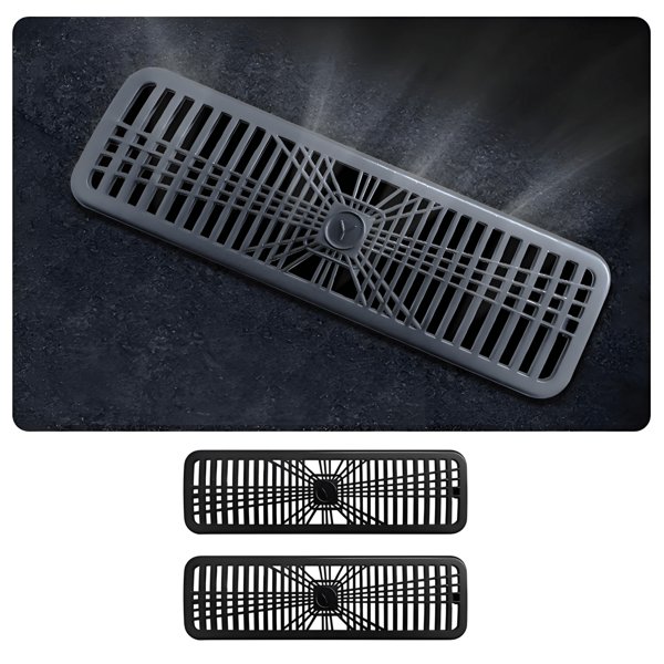 2-Piece Under-Seat Air Vent Covers with Anti-Kick Grille for Tesla Model Y Juniper / YL