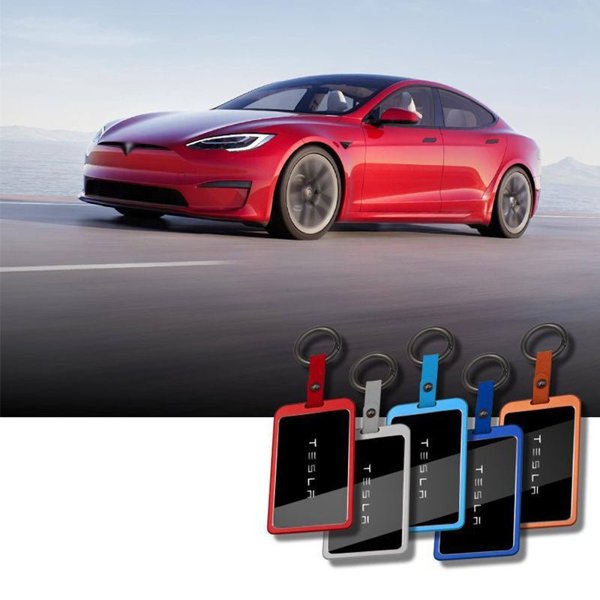 Aluminum Alloy Key Card Case with 3D Carbon Fiber Pattern for Tesla Model 3 / Model Y