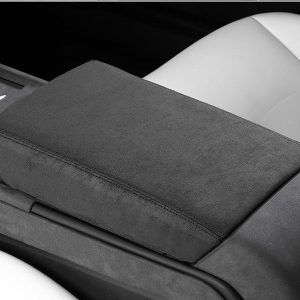Alcantara Armrest Cover with Black & Red Options for Tesla Model 3 / Model Y