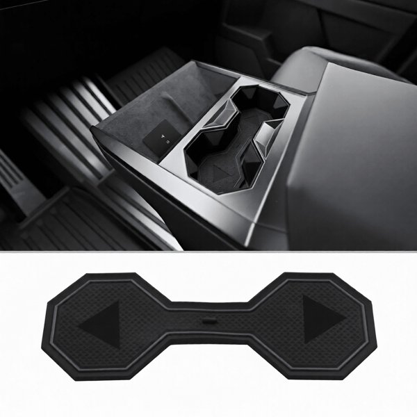 Non-Slip Silicone Center Console Cup Holder Coasters for Tesla Cybertruck