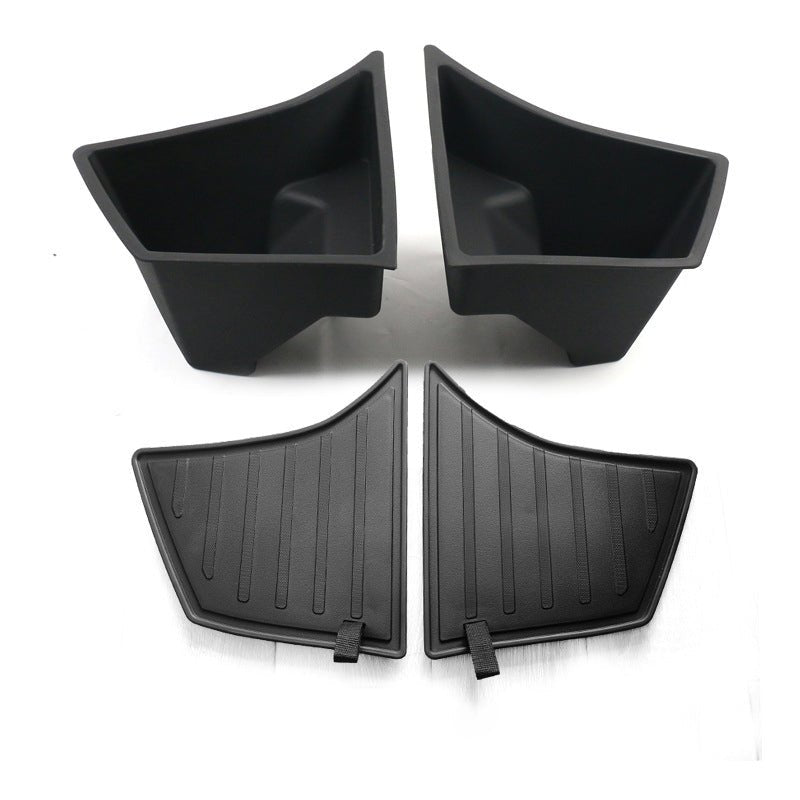 Two Shaped Bins with Covers - TESVX Trunk Side Storage Box Set