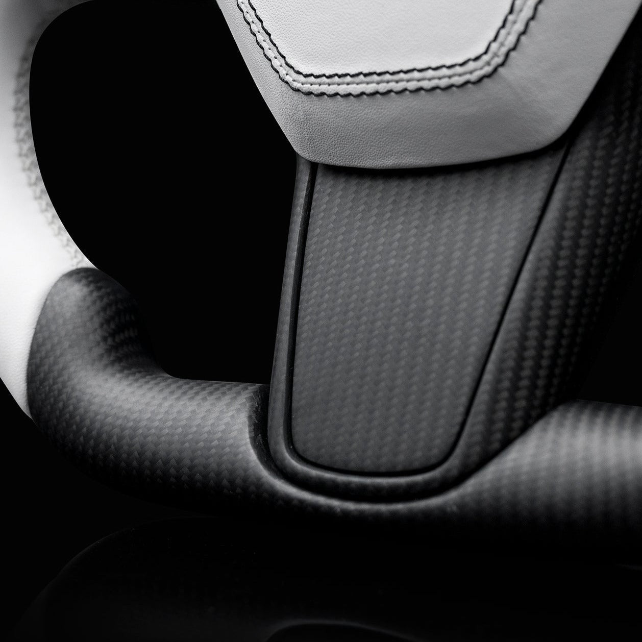 Matte or Glossy Middle Trim - TESVX Square Steering Wheel