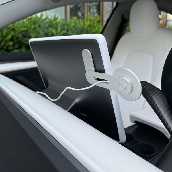 Aluminum Magnetic Phone Mount with 12 N52 Magnets & Sliding Arm for Tesla Model 3 / Model Y