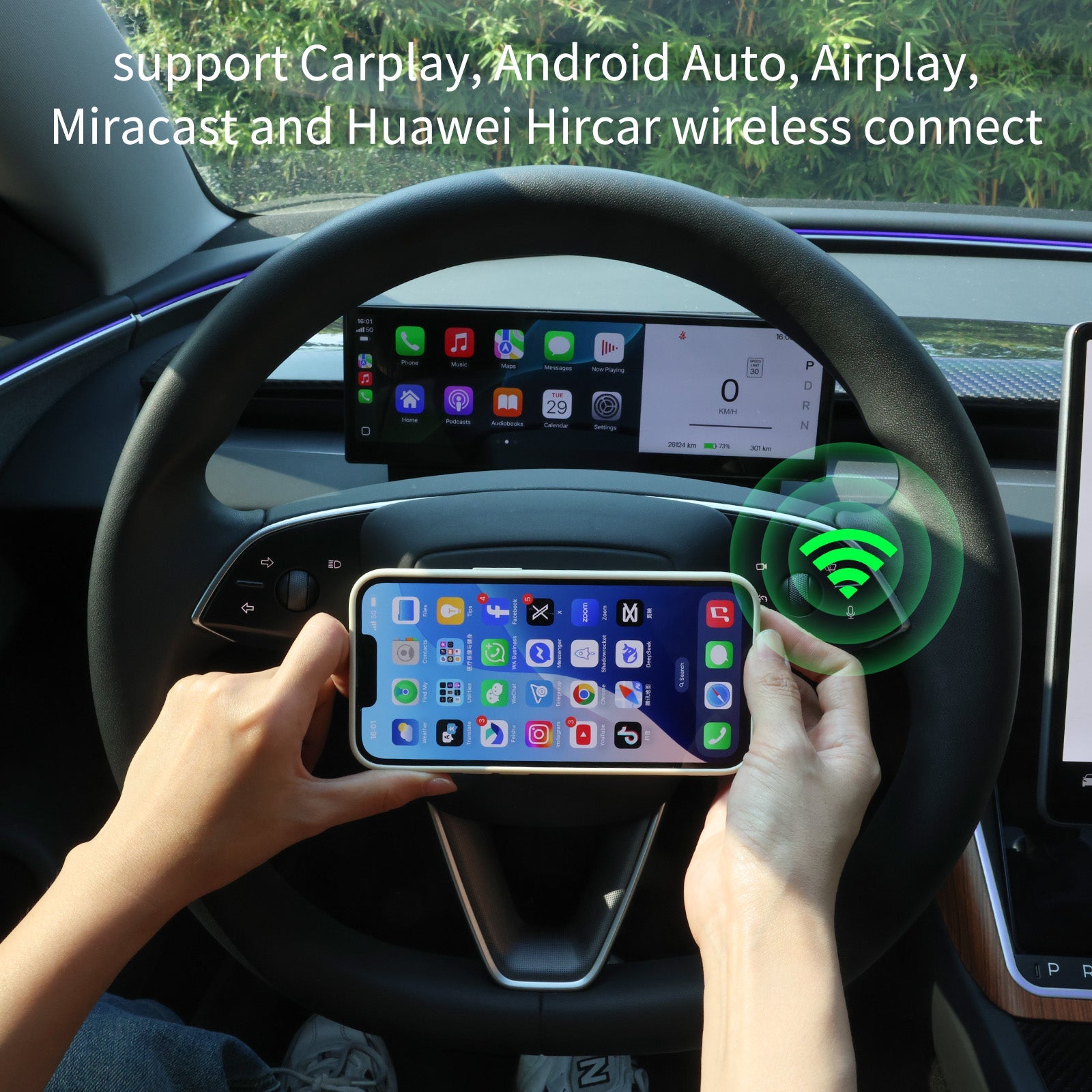 Your Phone, In Your Line of Sight - TESVX Instrument Cluster Display