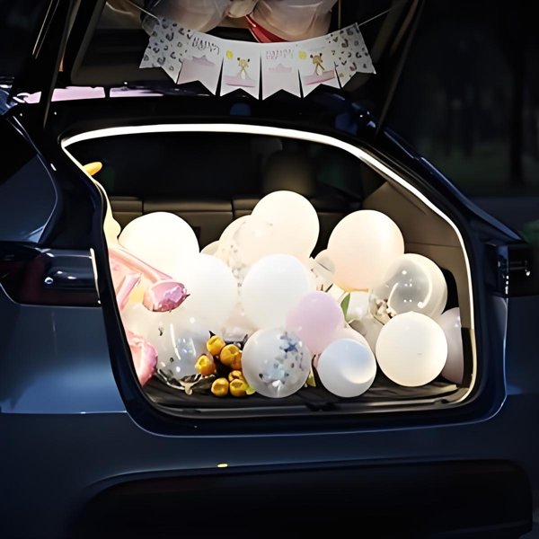 Silicone LED Trunk Light Strip with White or Color Options for Tesla Model Y