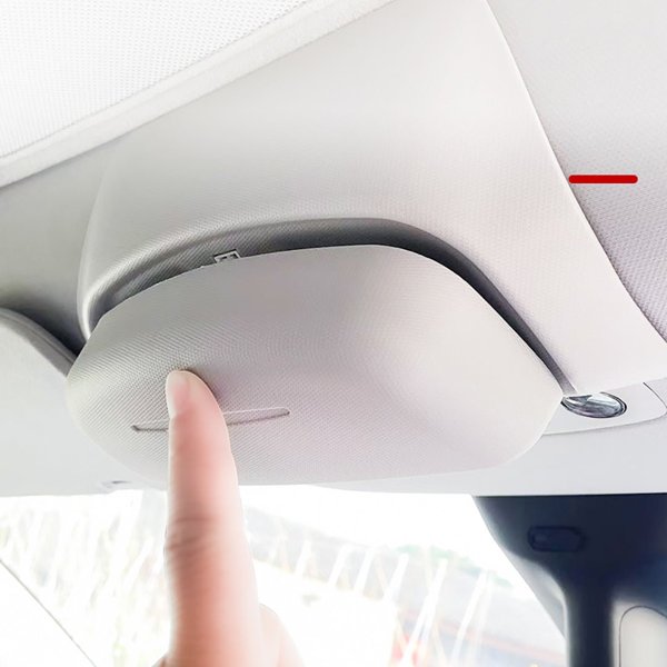 Clip-On Sunglasses Holder with ABS & Suede Options for Tesla Model 3 / Model 3 Highland
