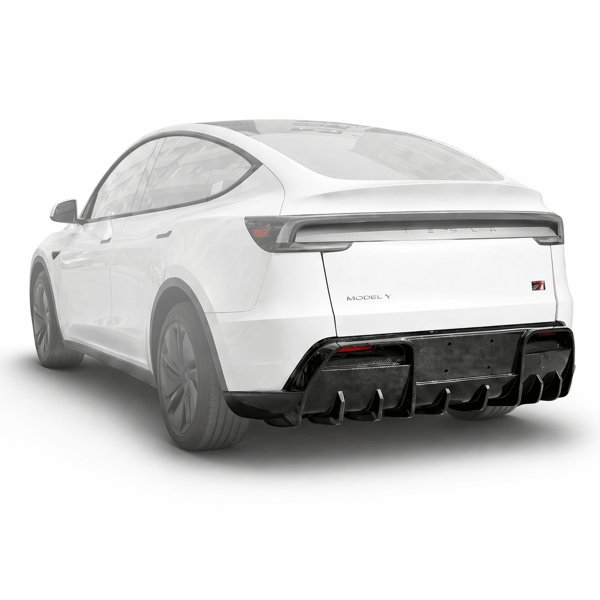 Dry Carbon Fiber Rear Diffuser with Glossy & Matte Finishes for Tesla Model Y Juniper (Non-Performance)