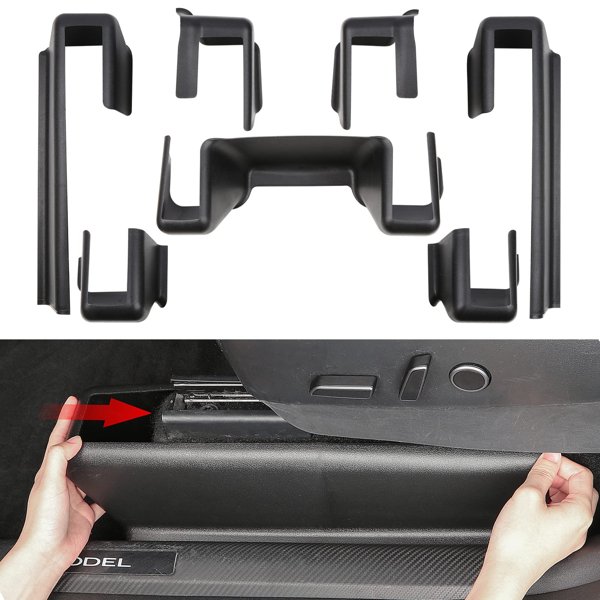 9-Piece ABS Rear Seat Corner Anti-Kick Protectors for Tesla Model Y (2021–2025)