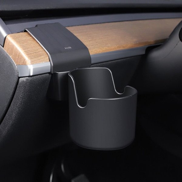 ABS Dashboard Cup Holder Expander with 360° Rotating Tray for Tesla Model 3 / Model Y