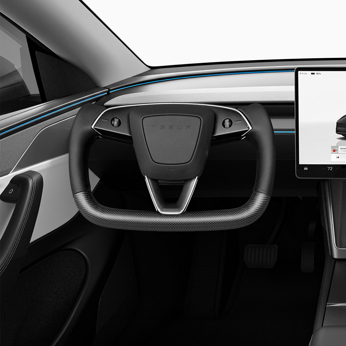 Open-Top Shape, Continuous Lower Rim - TESVX Yoke Steering Wheel