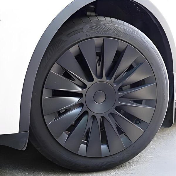 4-Piece 19-Inch Performance ABS Hub Caps with Turbine Spoke Design for Tesla Model Y (2020–2025)