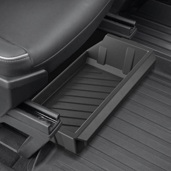 TPE Drawer-Type Under-Seat Storage Box with 1 or 2-Piece Options for Tesla Cybertruck