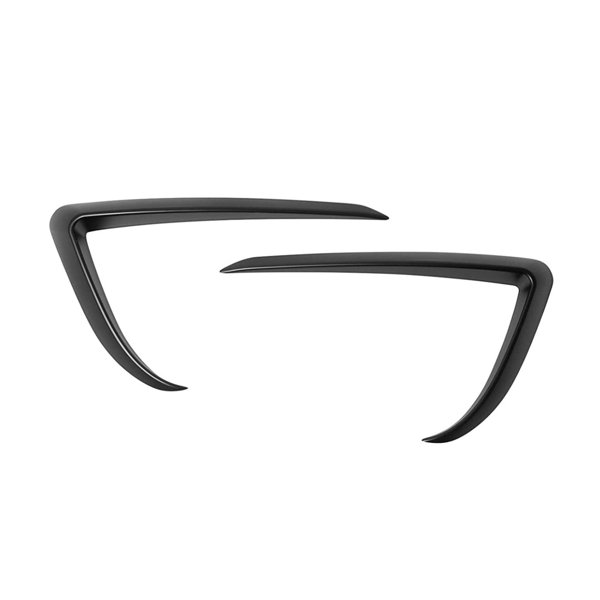 2-Piece ABS Front Fog Light Eyebrow Trim with Carbon-Pattern & Black Finishes for Tesla Model 3 / Model Y