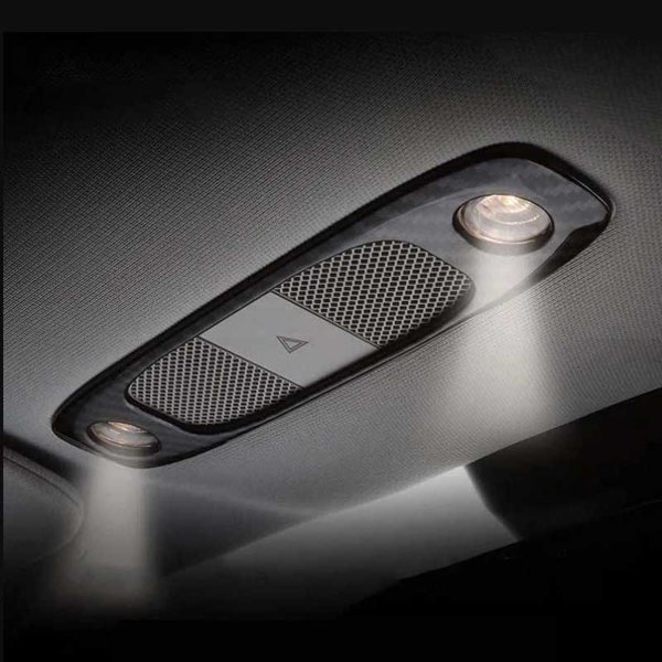 Carbon Fiber Dome Light Cover with Glossy, Matte & Forged Finishes for Tesla Model 3 / Model Y