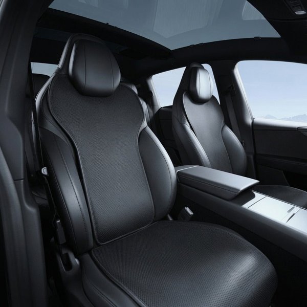 11-Piece Ice Silk Ventilated Seat Covers with Silicone Non-Slip Base for Tesla Model YL 6-Seater
