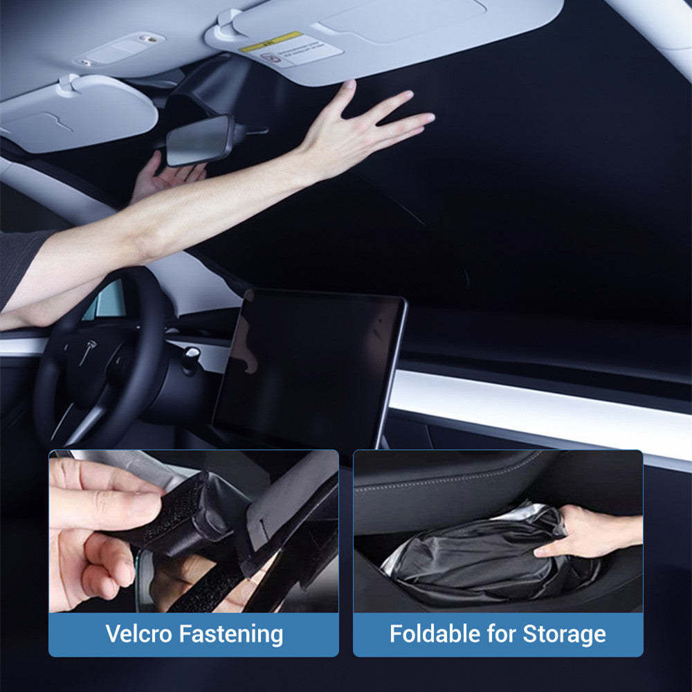 Simple Installation - TESVX Windshield Sunshade